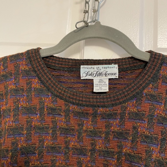 Saks Fifth Avenue Fine Wool Sweater Sz XL - Picture 2 of 9